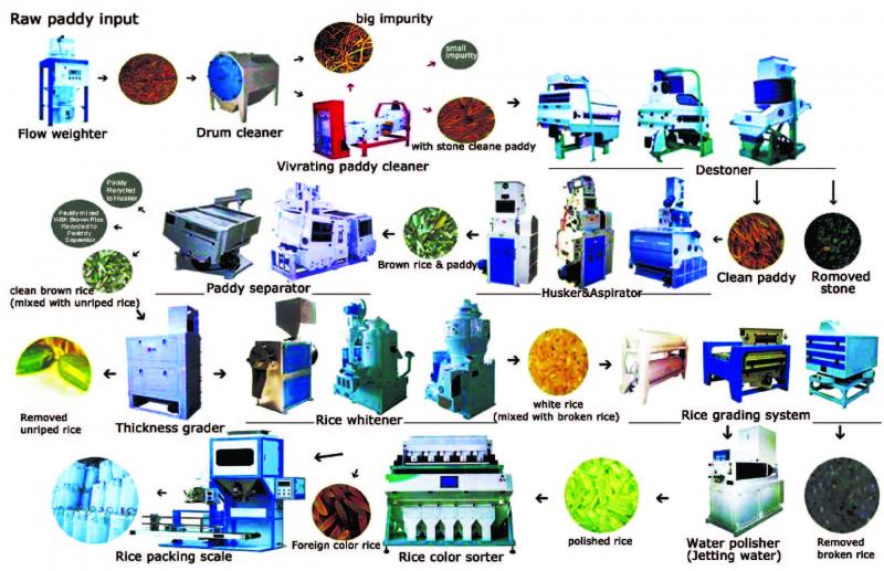 Flow chart of rice mill